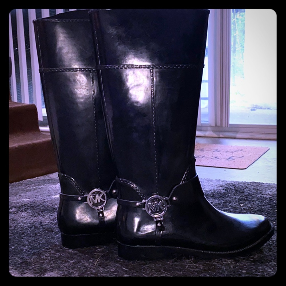 Michael Kors Fulton Harness Tall Rain Boots *New